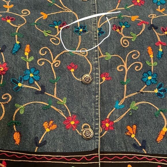 New Direction Vintage Jean Embroidered Jacket - Picture 5 of 11